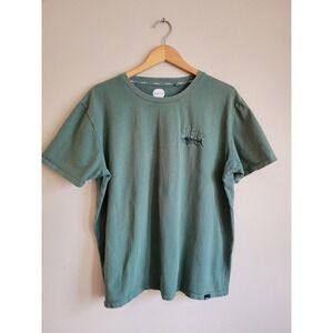 O'Neill Mens XXL Sage Green Embroidered Fish Graphic T-Shirt 3908304 Cotton